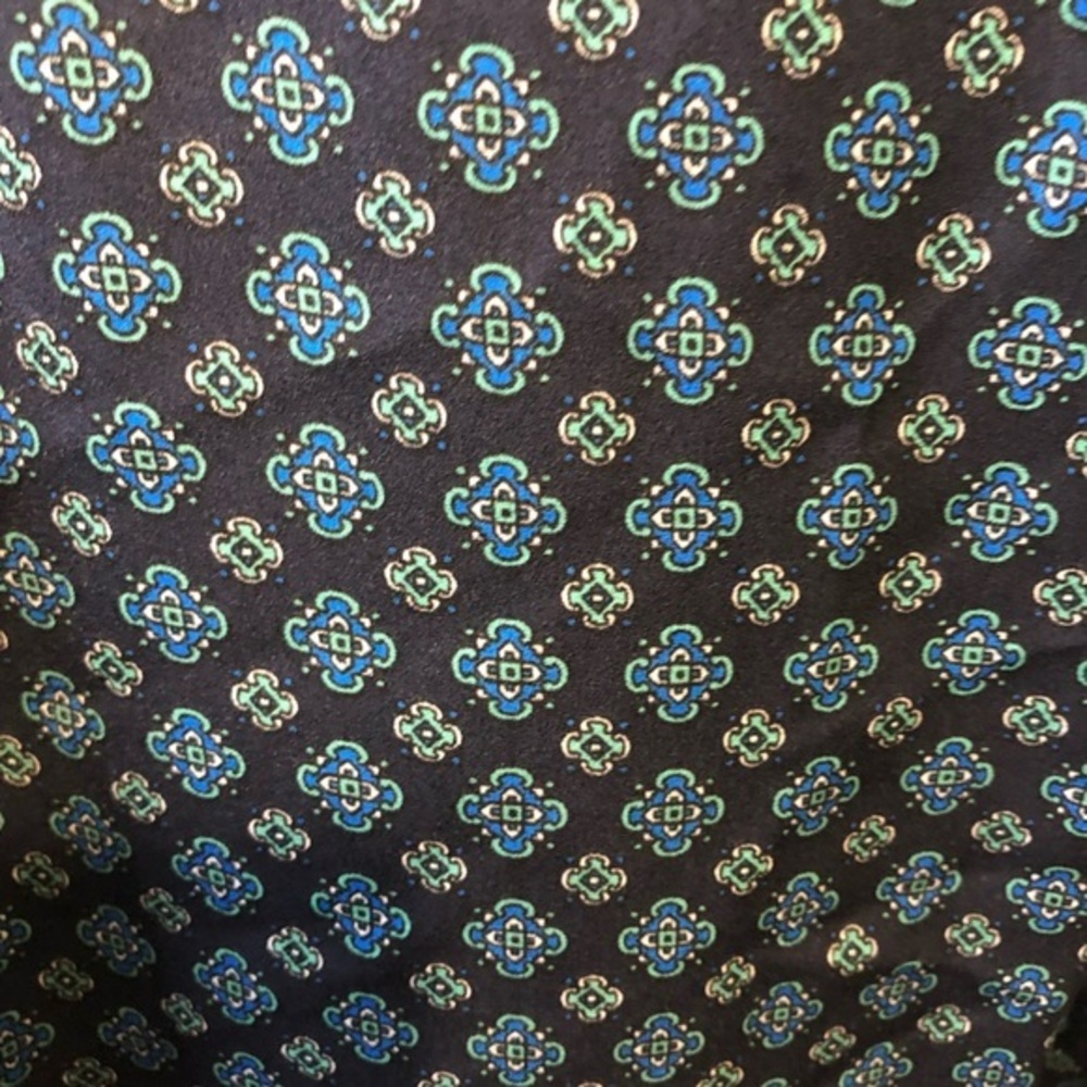 J. Crew Abstract Print 1/2 Button Down Blouse M - image 8